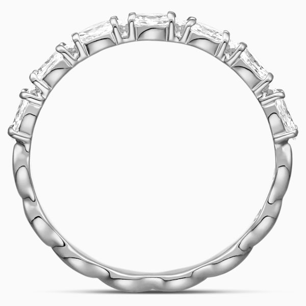 Matrix Vittore ring Marquise cut, White, Rhodium plated